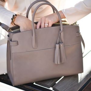 Cuyana Work Satchel Tote Clay